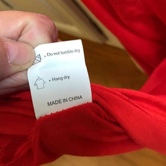 Molerani Size Small long sleeve red dress - Picture 6 of 8